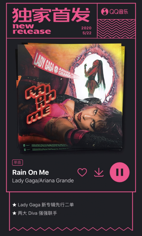 LadyGagaרڶ֧Rain On Me,ЯAáꡱQQ